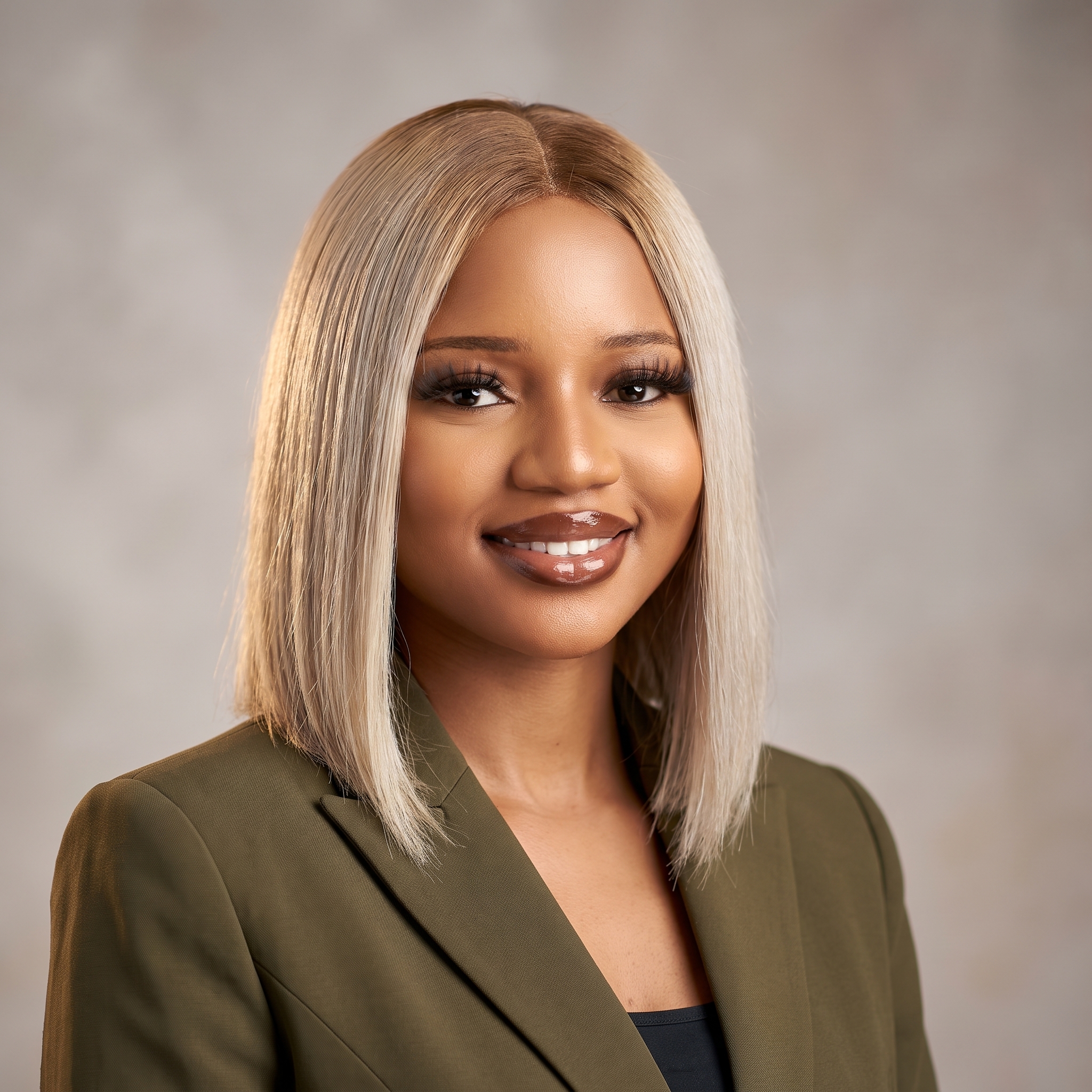 Photo of Adewoye Opeyemi Precious smiling in a green blazer